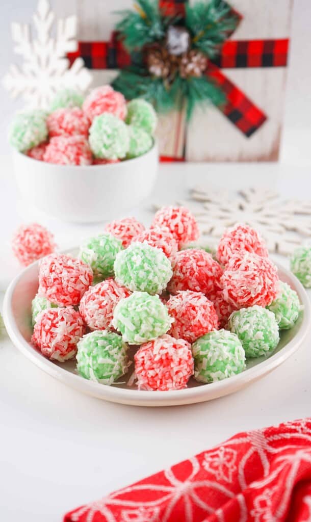 Jello balls in a bowl.