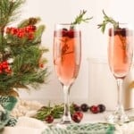 Headon view of Christmas Mimosas.