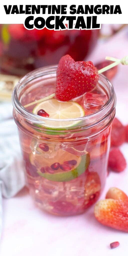 Valentine Sangria Cocktail Pin.