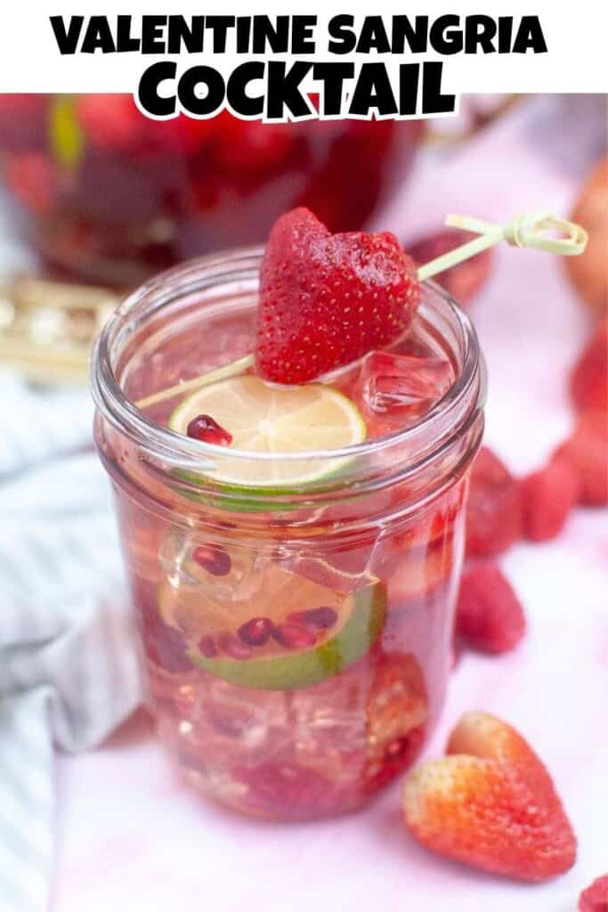 Valentine Sangria Cocktail Pin.