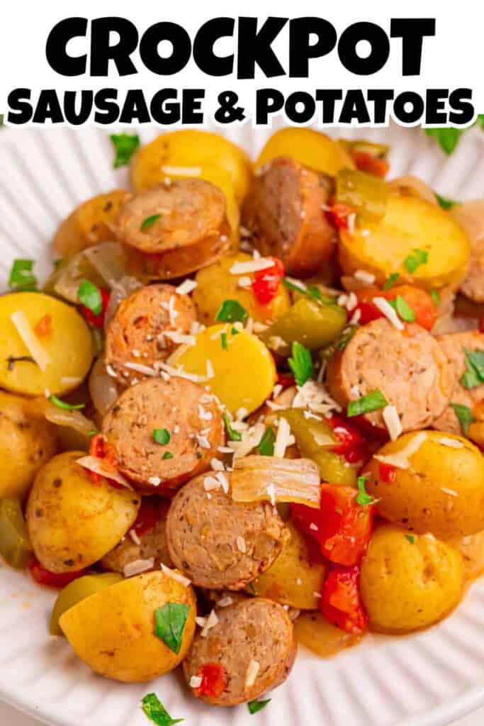 Crockpot Sausage and Potatoes Pin.