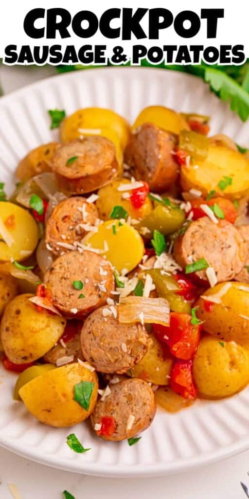 Crockpot Sausage and Potatoes Pin.