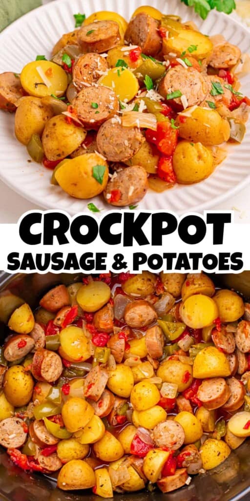 Crockpot Sausage and Potatoes Pin.