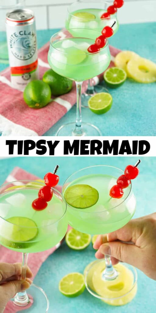 Tipsy Mermaid Cocktail Pin.