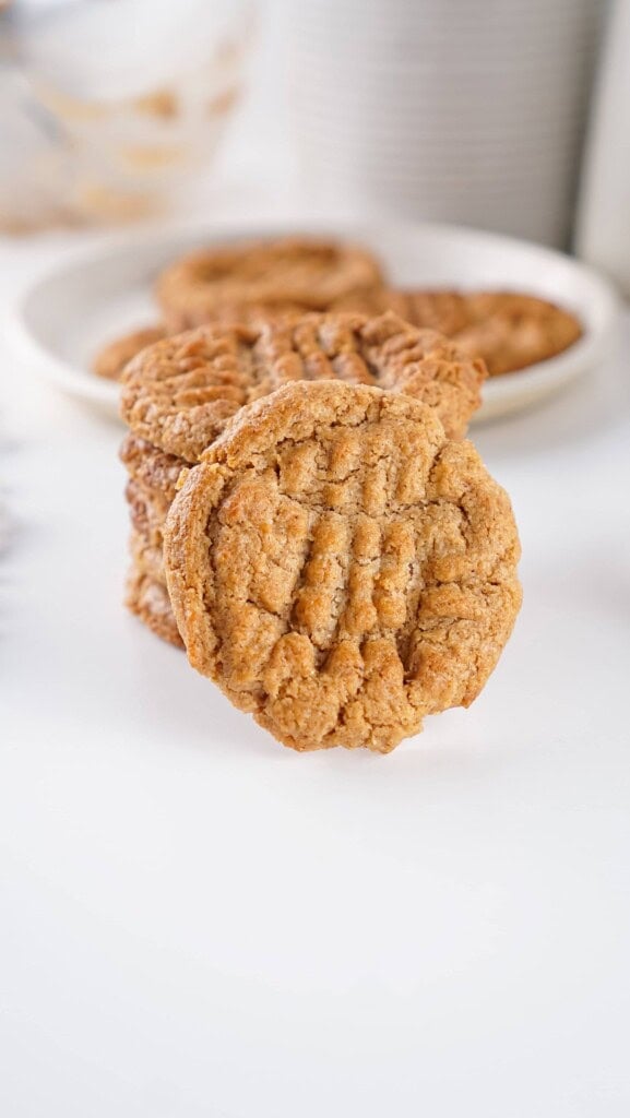 Stack of Almond Butter Cookies.