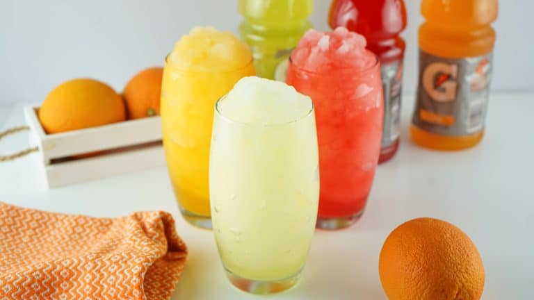 3 flavored Gatorade Slushies.