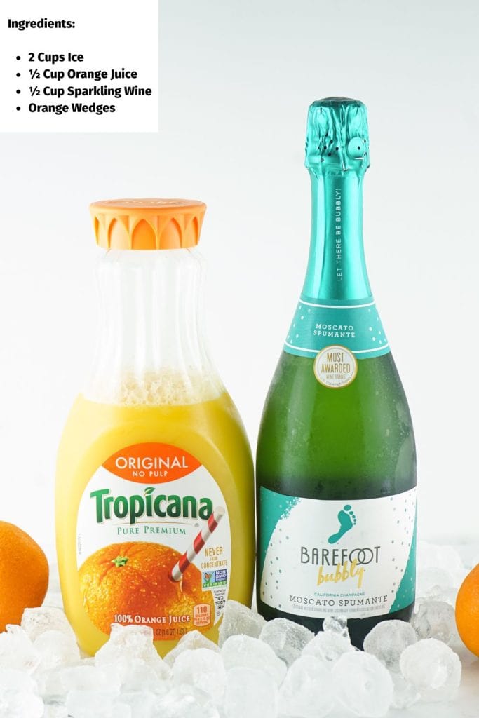 Frozen Mimosa Ingredients.