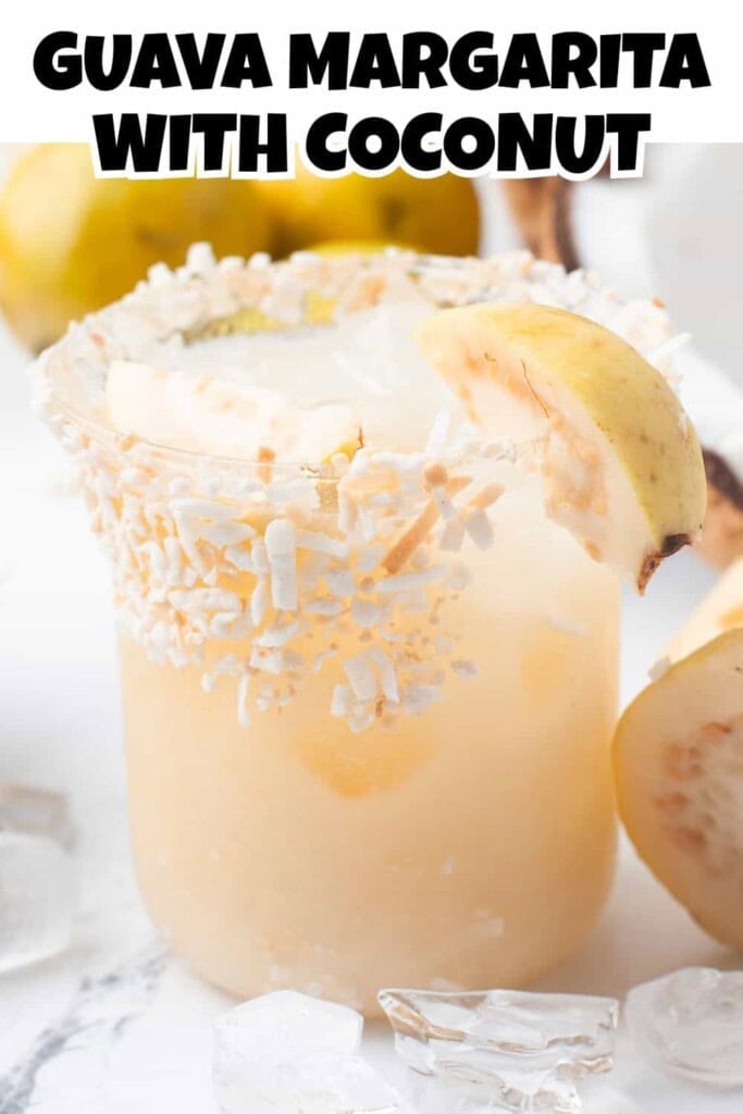 Guava Margarita with Coconut Pin.