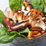 Grilled Peach, Chicken and Blueberry Salad.