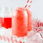 Head-on view of Hawaiian Punch Slushies.