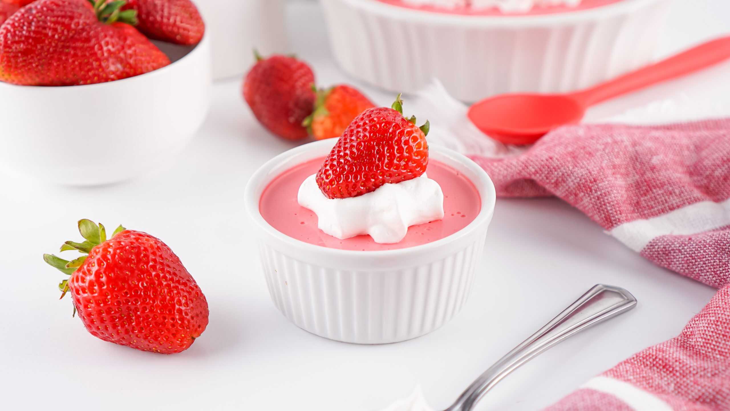 Fluffy Strawberry Jello.