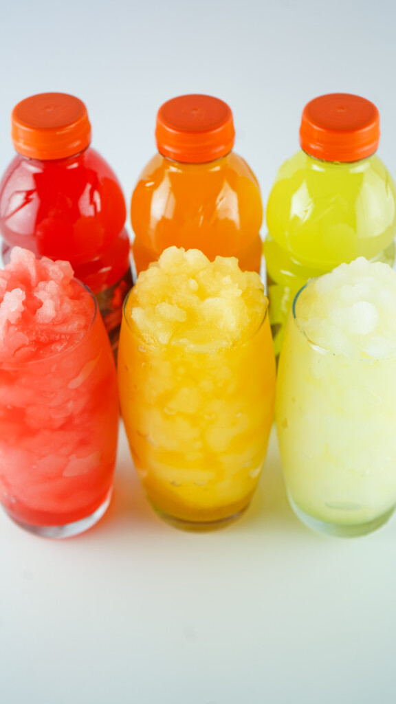 3 different flavors of Gatorade Slushies.
