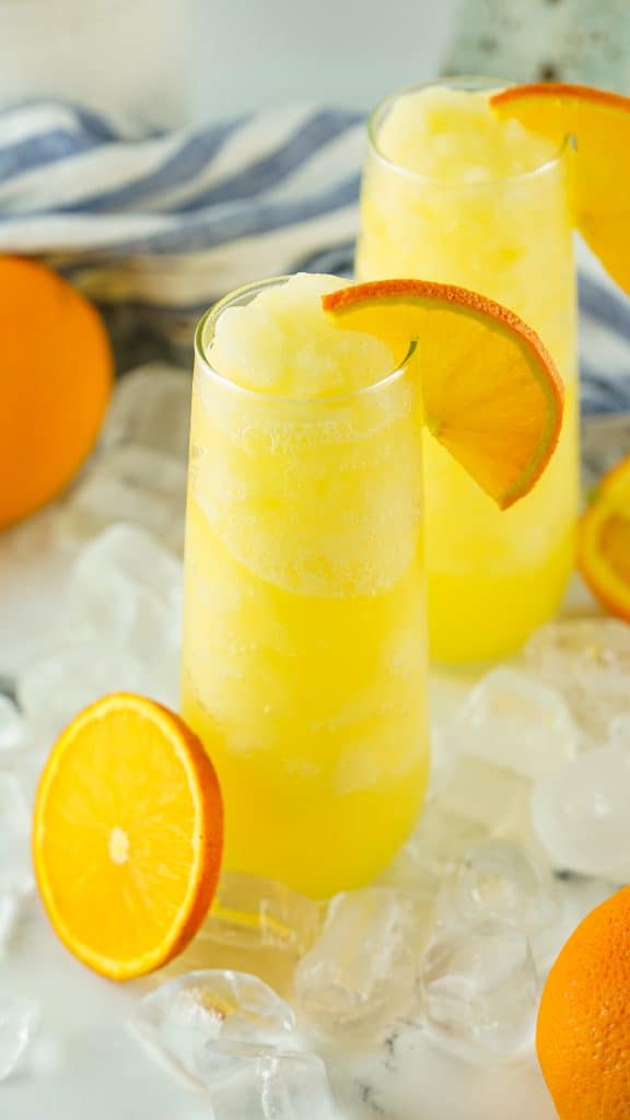 Frozen Mimosa Cocktails.