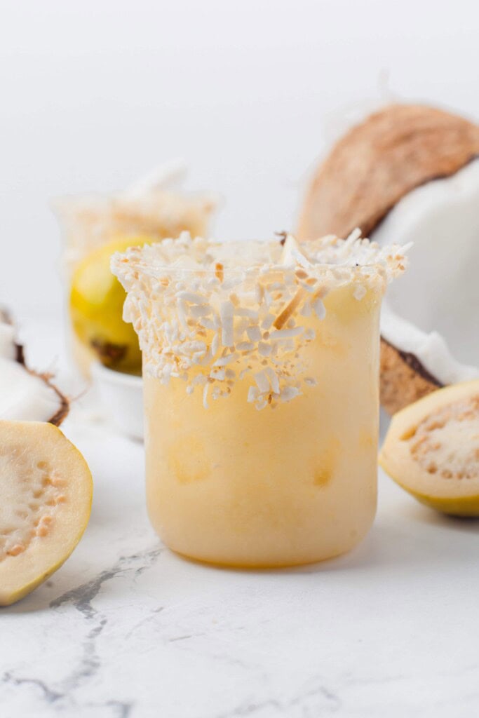 Guava coconut cocktail.