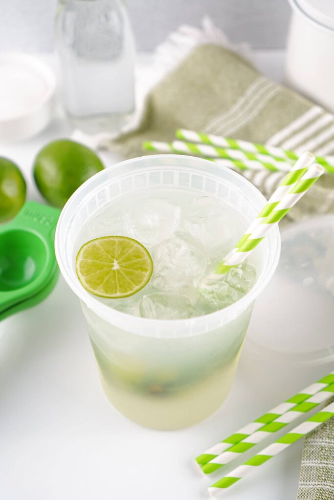 Overhead view of limeade.