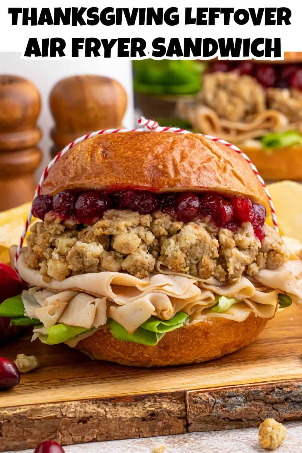 Leftover Air Fryer Thanksgiving Sandwich PIN.