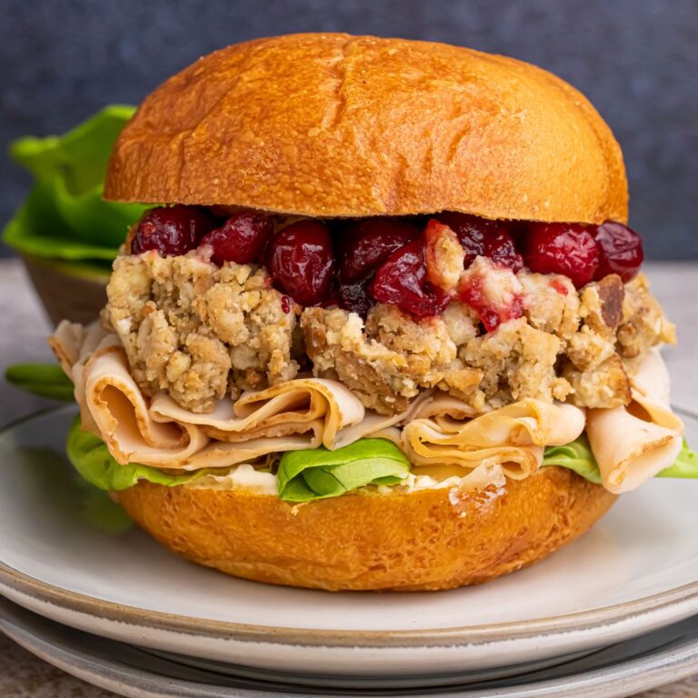 Thanksgiving Leftover Sandwich in the Air Fryer