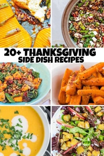 20 Thanksgiving Side Dishes Collage.