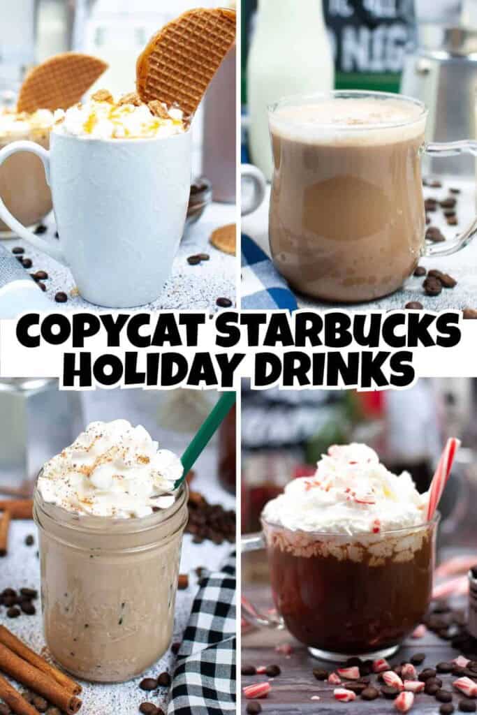 Copycat Starbucks Holiday Drinks Pin.