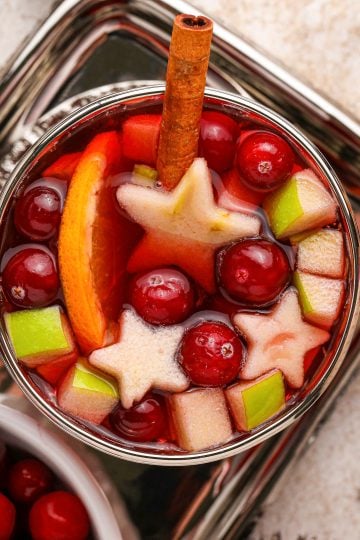 Overhead view of Thanksgiving Punch.