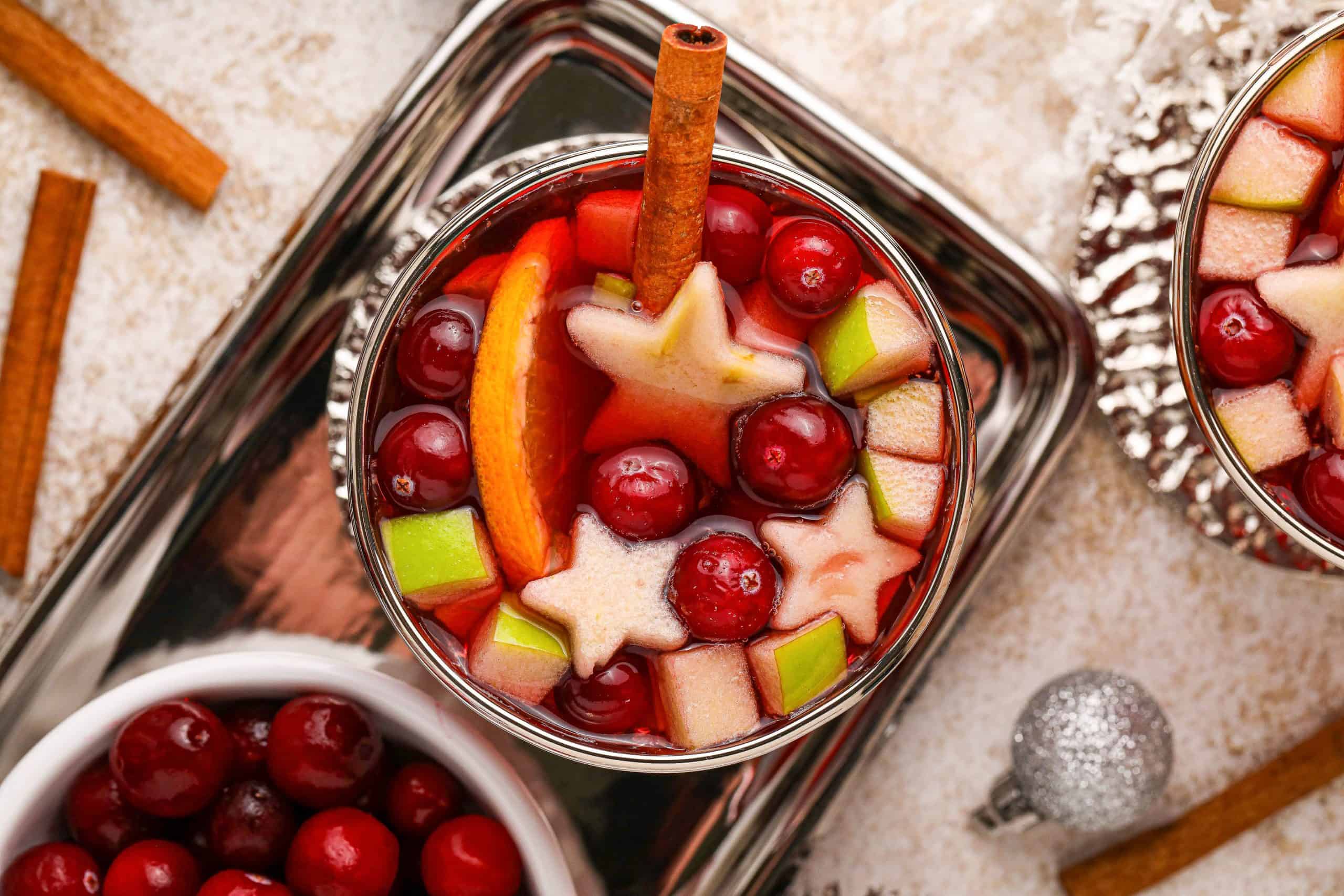 Overhead view of Thanksgiving Punch.