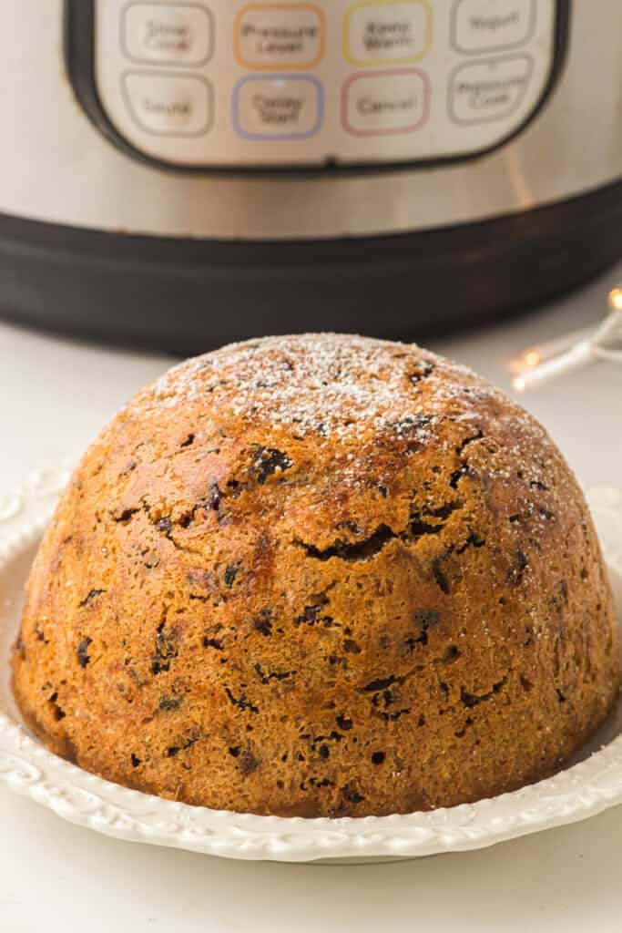 Cooked figgy pudding.