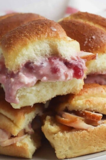 Cranberry turkey sliders.