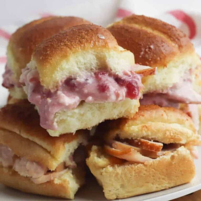 Cranberry turkey sliders.