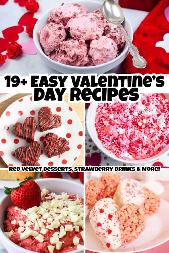 Valentine's Day Dessert Recipe Pin.