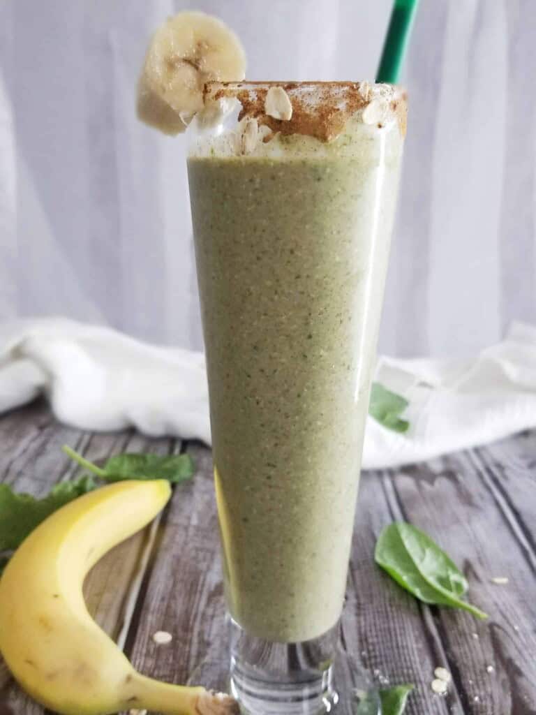Banana Cinnamon Spinach Smoothie.