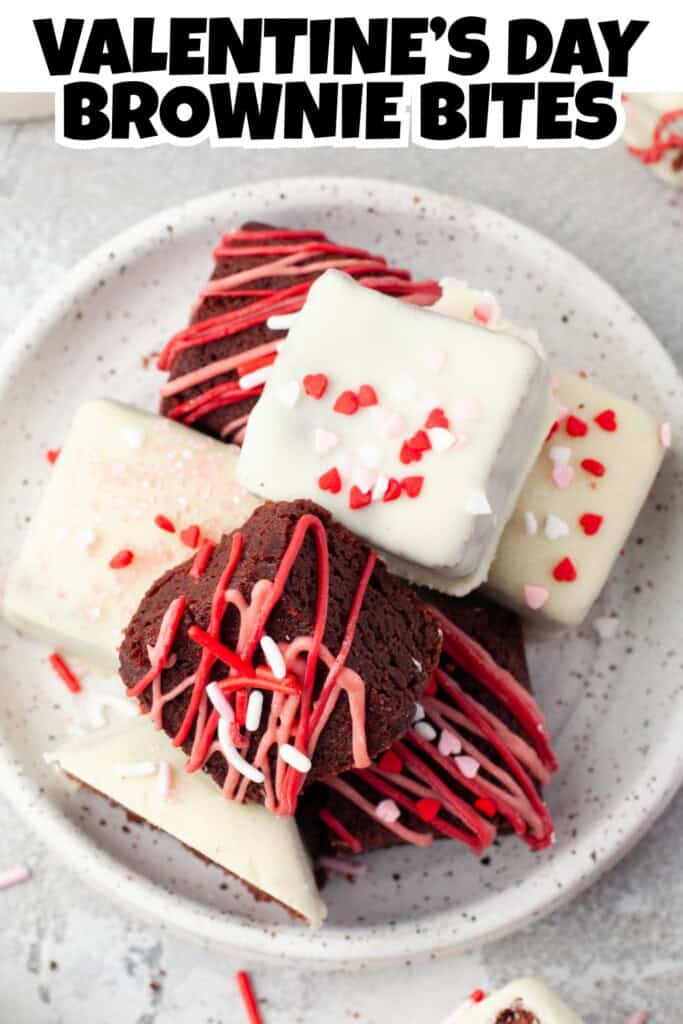 Valentine's Day Brownie Bites Pin.