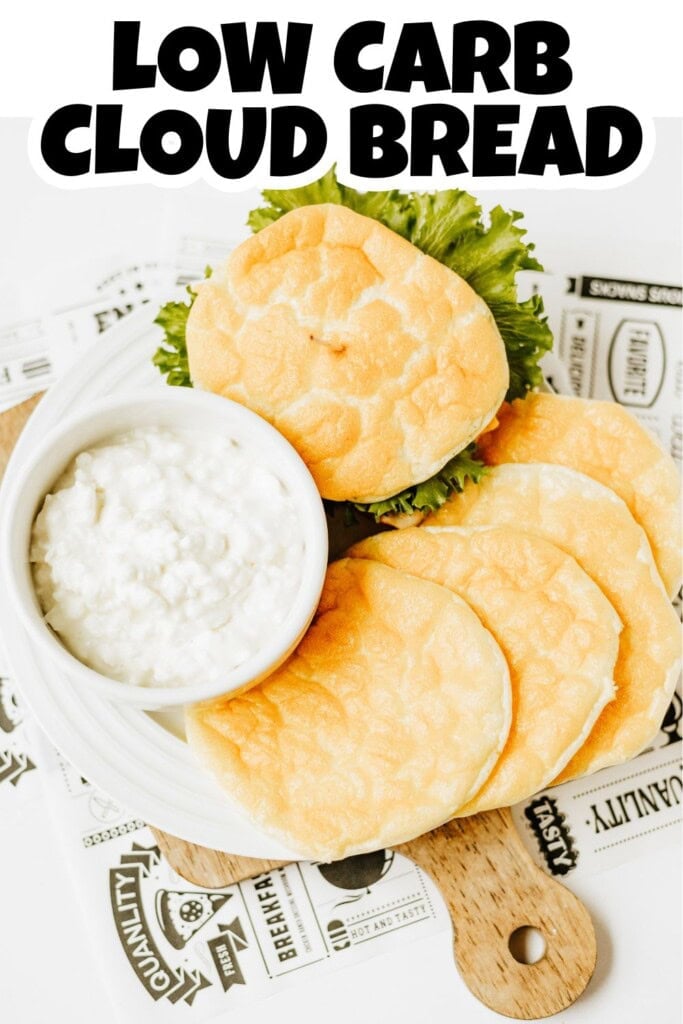 Low-carb cloud bread pin.