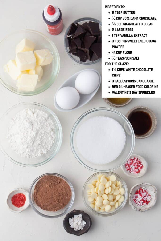 Overhead view of ingredients.