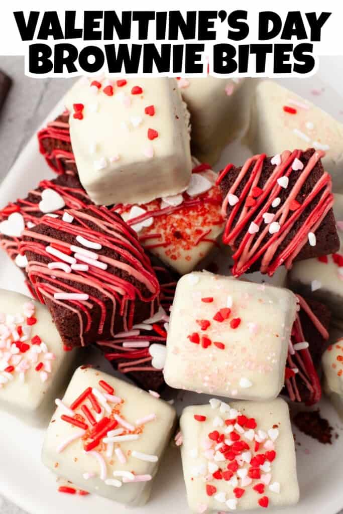 Valentine's Day Brownie Bites Pin.