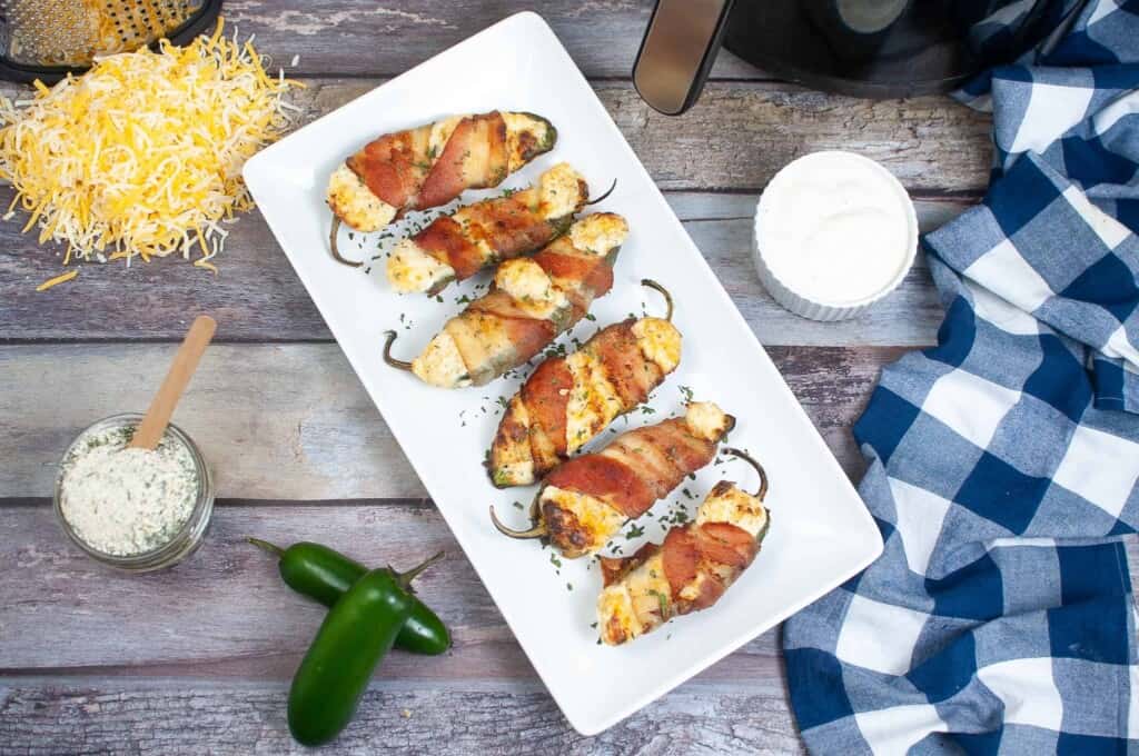 Overhead view of jalape&ntilde;o poppers.