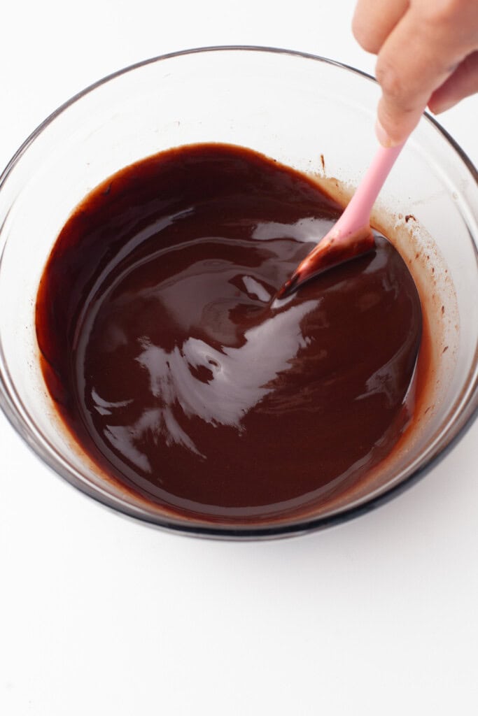 Melted chocolate.
