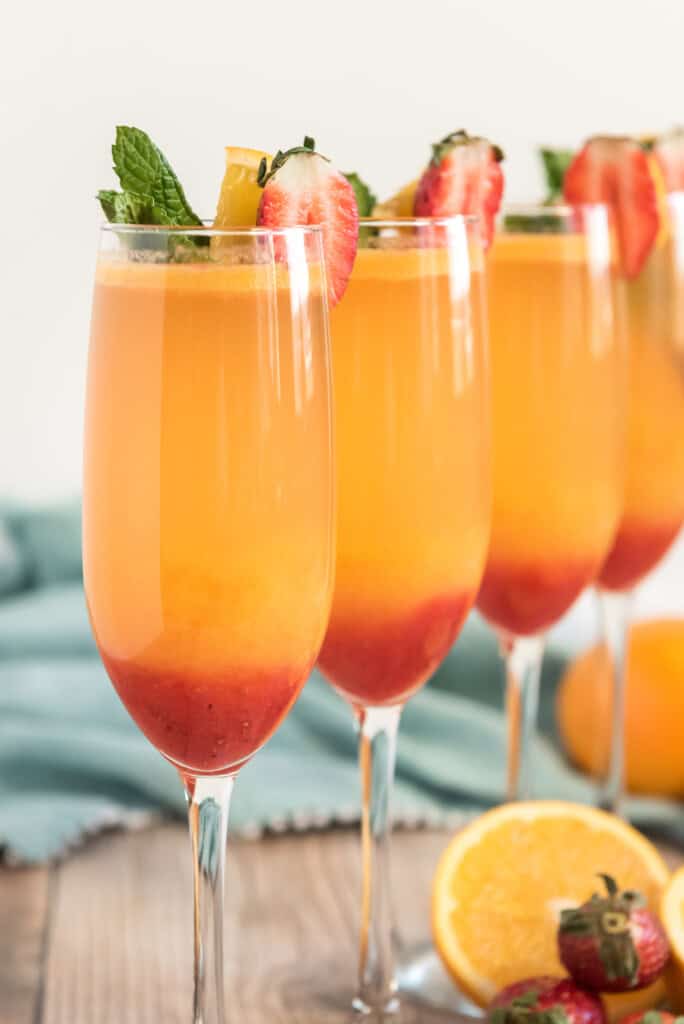 Strawberry Mimosas.