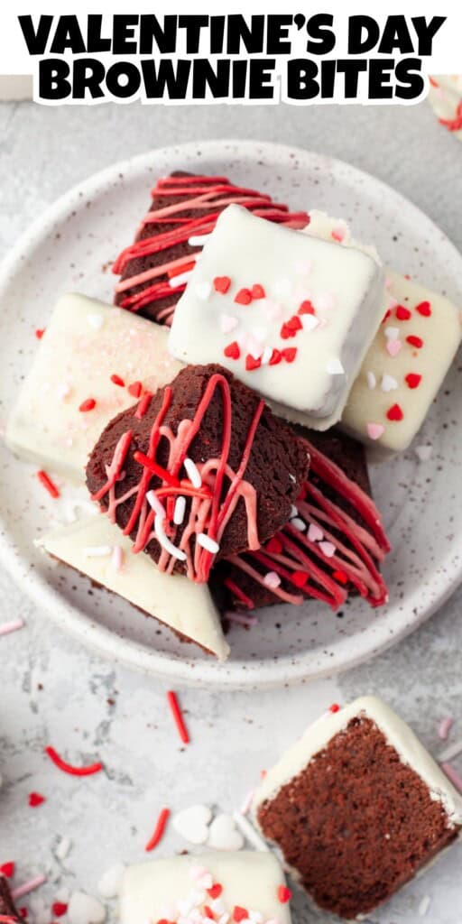 Valentine's Day Brownie Bites Pin.