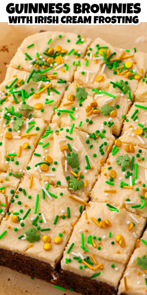 GUINNESS BROWNIES WITH IRISH CREAM Frosting Pin.