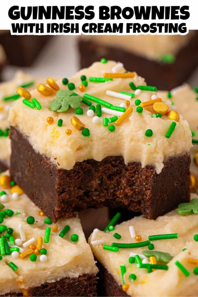 GUINNESS BROWNIES WITH IRISH CREAM Frosting Pin.