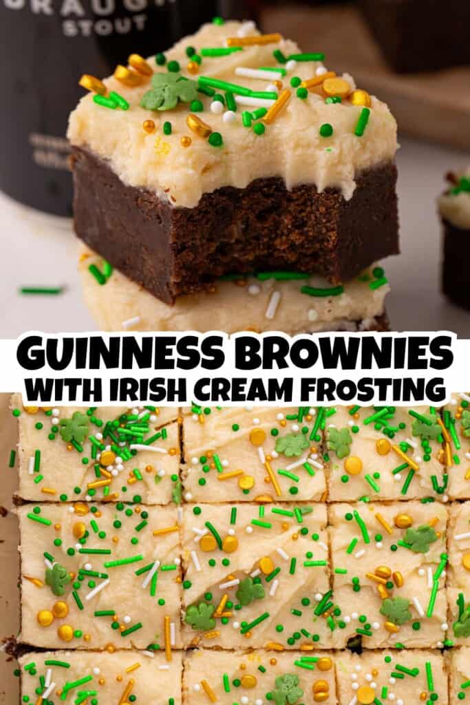 GUINNESS BROWNIES WITH IRISH CREAM Frosting Pin.