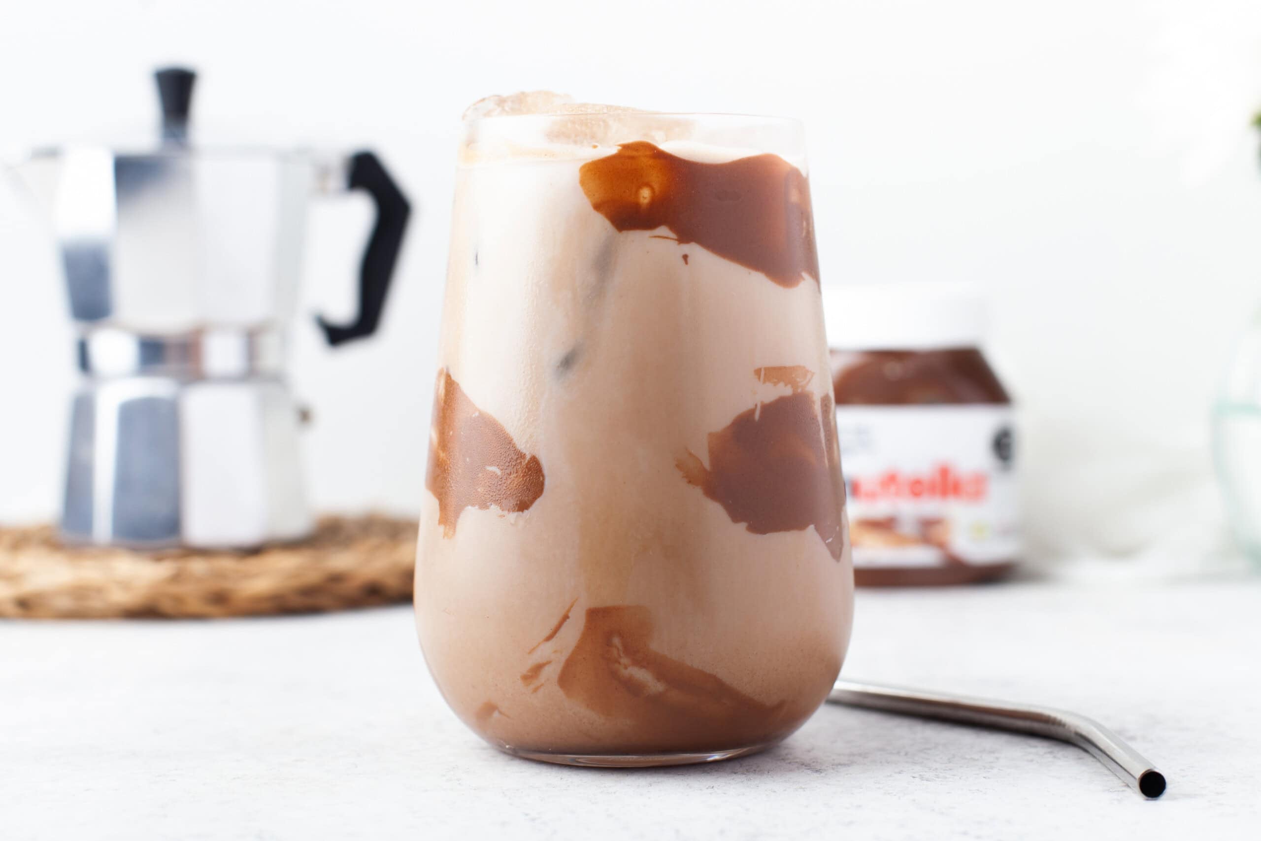 Iced Nutella latte