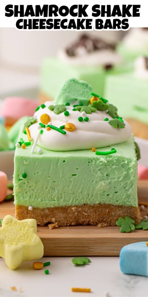 Shamrock Shake Cheesecake Bars Pin.