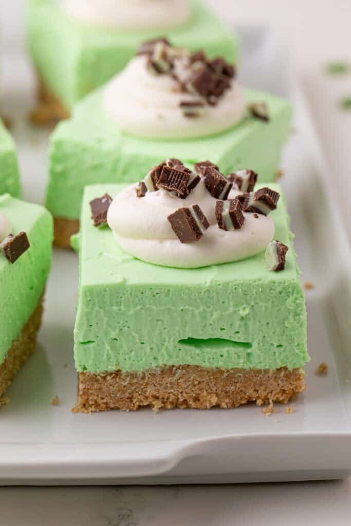Mint Cheesecake Bars.