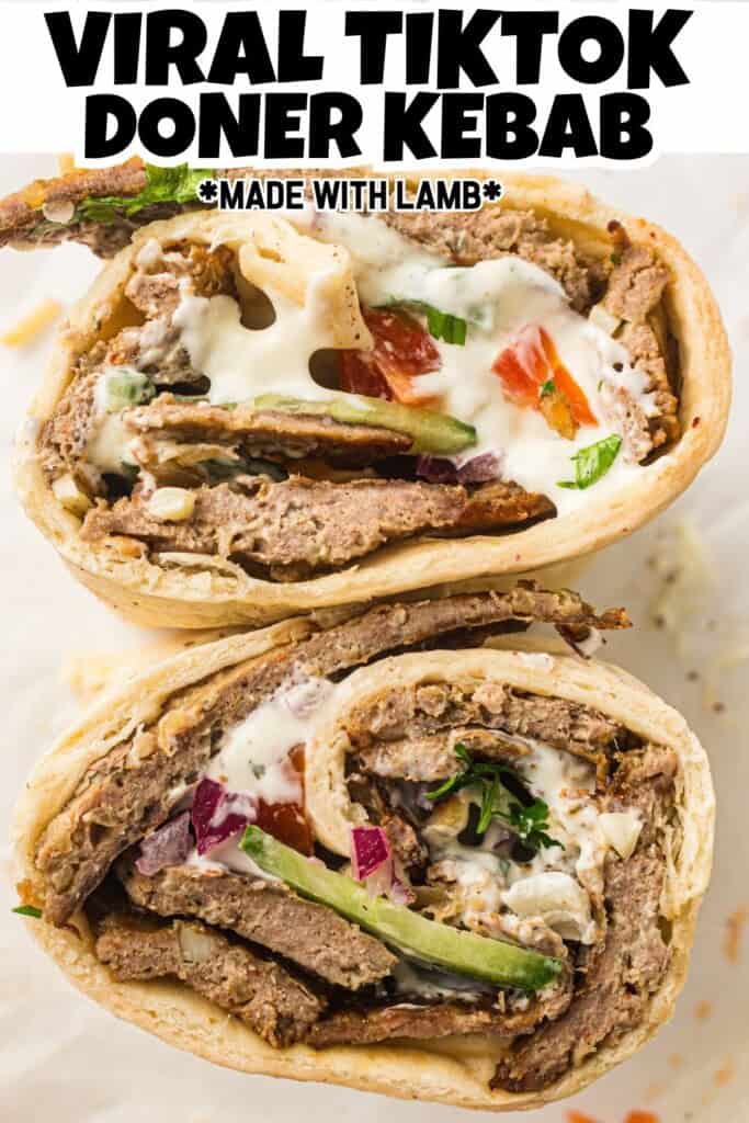 viral TikTok doner kebab made with lamb pin.