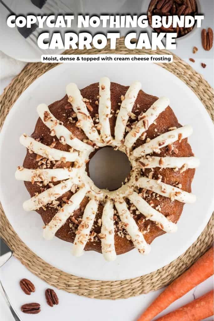 Copycat Nothing Bundt Cakes carrot cake with cream cheese frosting