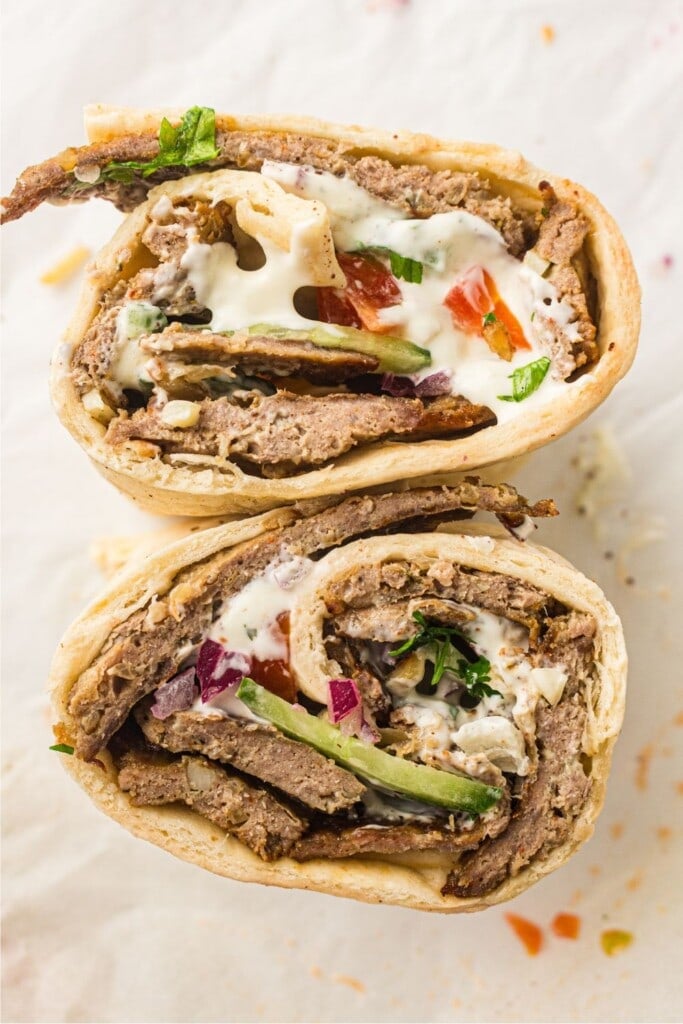 viral doner kebab lamb wrap.