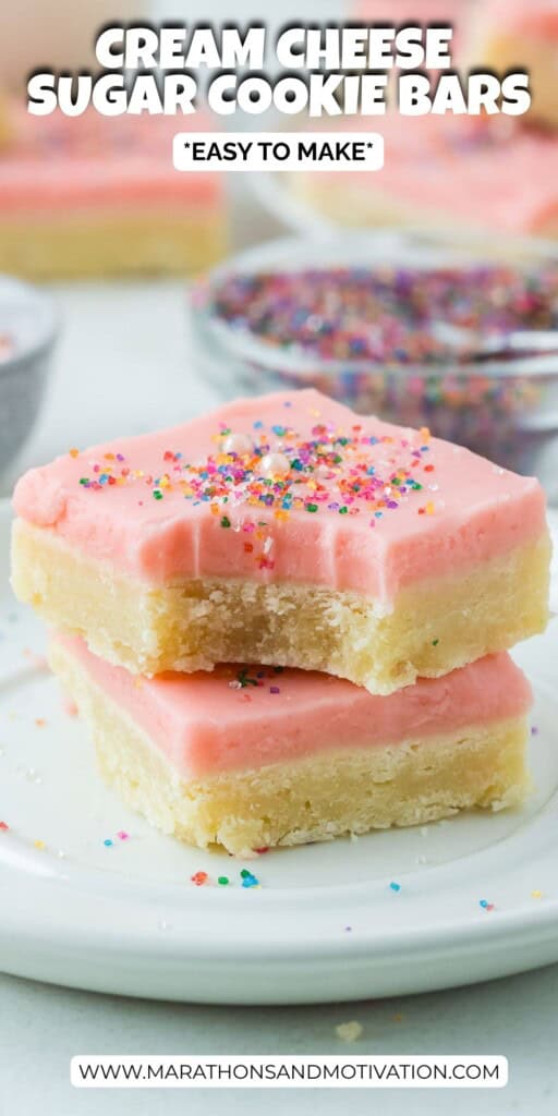 pink sugar cookie bars