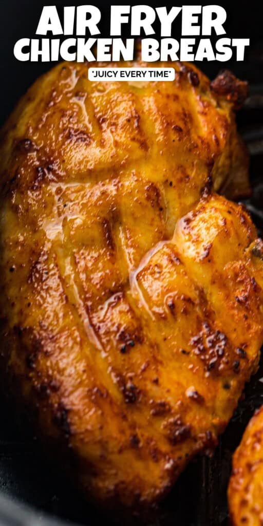 Air Fryer Chicken Breast in air fryer tray