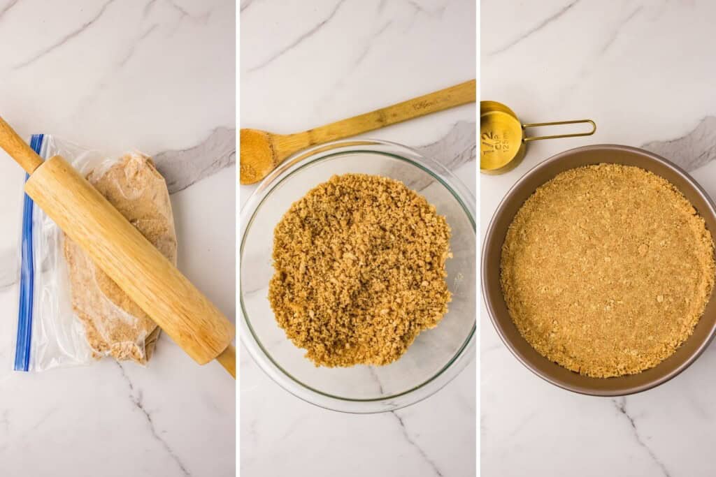 steps for making a graham cracker crust for key lime pie